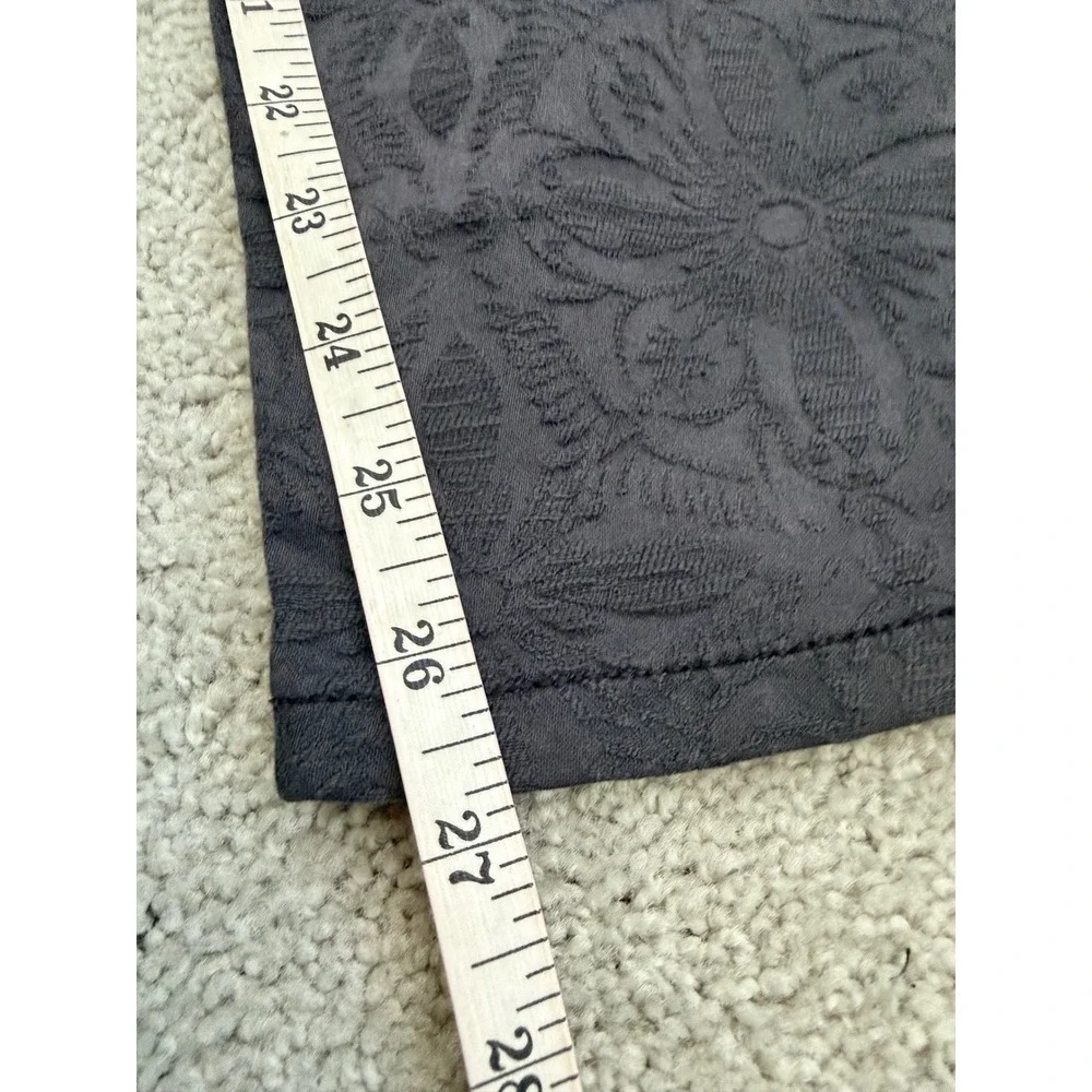Pilcro Anthropologie Floral Jacquard High Rise Skinny Jeans Grey Button Fly 26.5 - Picture 5 of 7